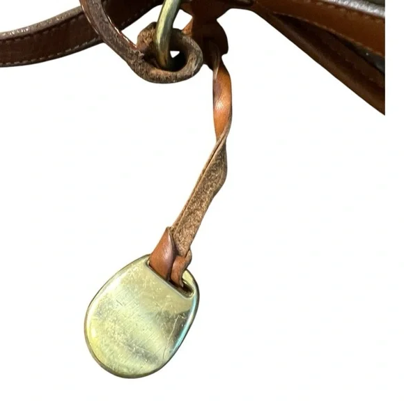 Dooney & Bourke Vintage Leather Crossbody Bag Taupe/Brown - Picture 11 of 16